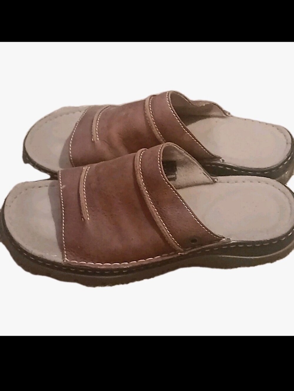 DR MARTENS MENS AIR WAIR BROWN LEATHER OPEN TOE SLIP ON CASUAL SANDALS SIZE 11